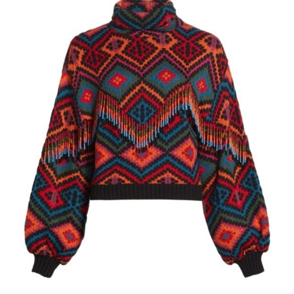 Farm Rio Rauti Beaded Knit Sweater XS NWT